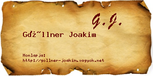 Göllner Joakim névjegykártya